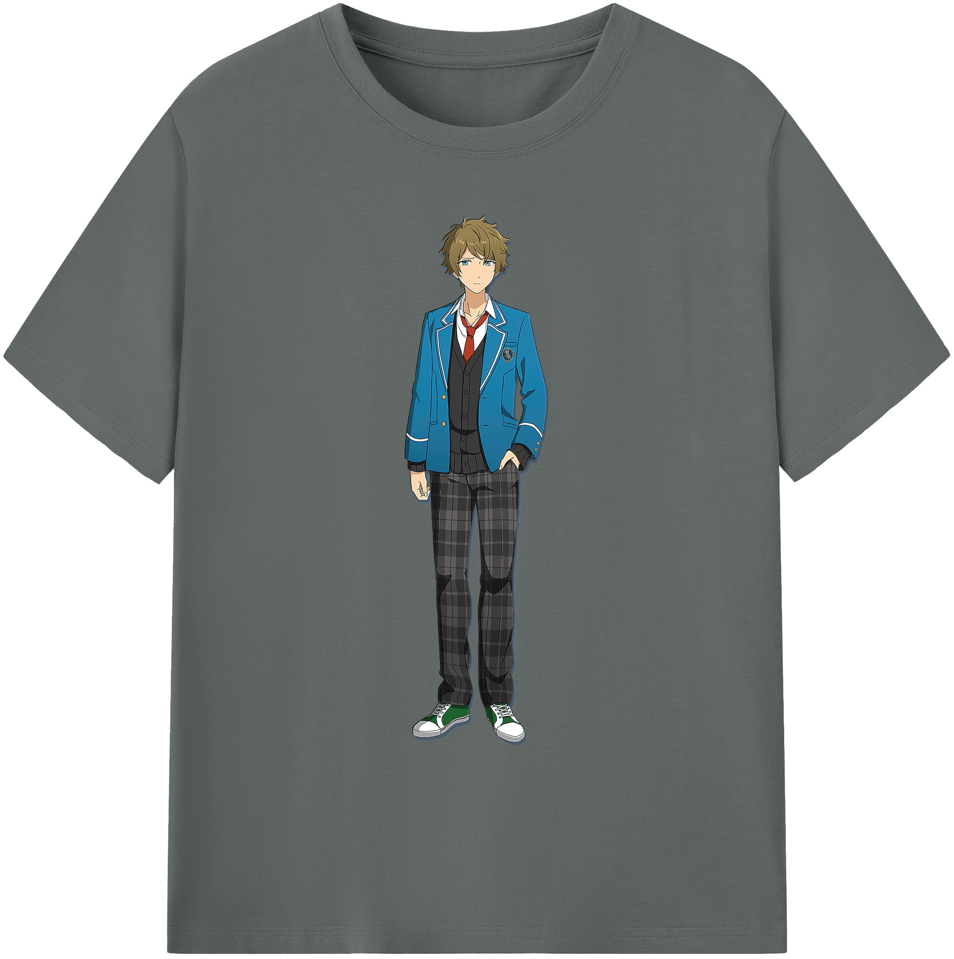 （画像用） あんさんぶるスターズ! Ensemble Stars 綿100％ メンズ半袖Tシャツ｜肌触りやわらか＆通気性